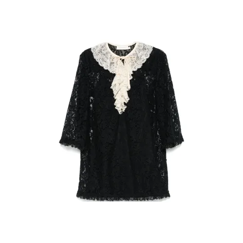 Zimmermann FW24 Длинное платье с длинными рукавами женское черное