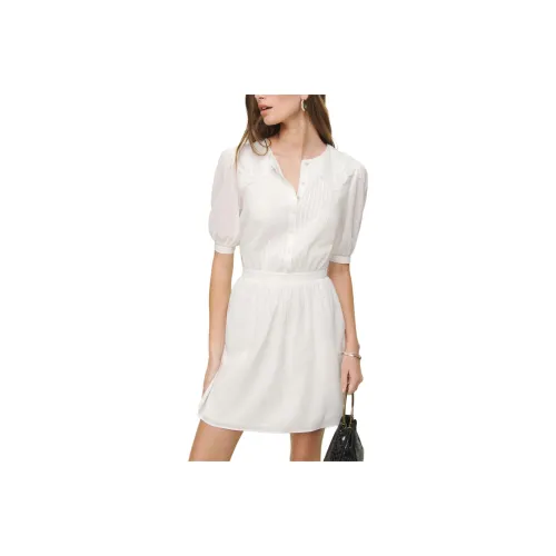 REFORMATION Kairos Платье Короткое с короткими рукавами Женское Белое