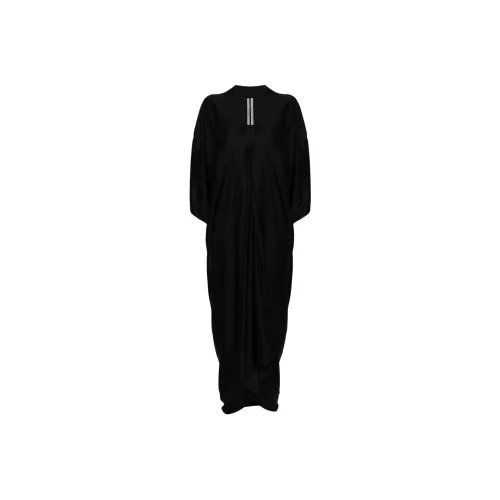 RICK OWENS Black Женские Длинные Платья с Рукавами