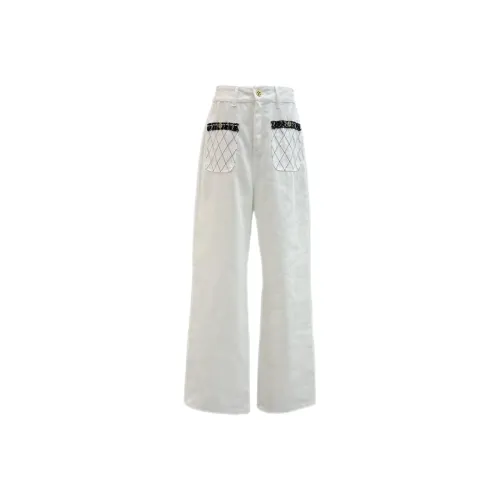 ABBY GODDESS Джинсы Женские Белые