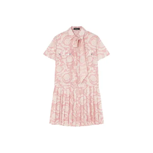 FANSIZHE SS24 Короткий рукав Платье Женское Светло-розовое