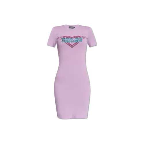 VERSACE JEANS COUTURE Розовый Женские Короткие Платья с Рукавами