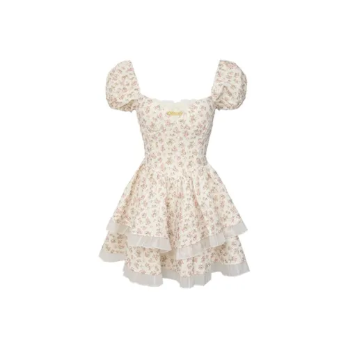 MA JOURNEE Короткий рукав Платье Женское Многоцветное