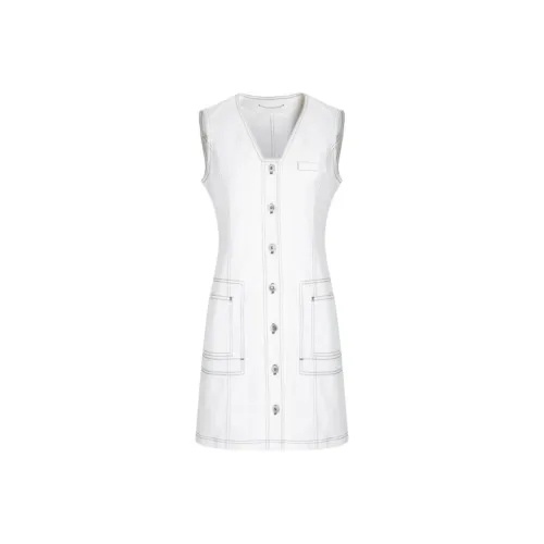 Carven Сливочный Женские Платья без рукавов