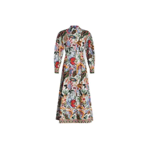 ETRO Многоцветные Женские Длинные Платья с Рукавами