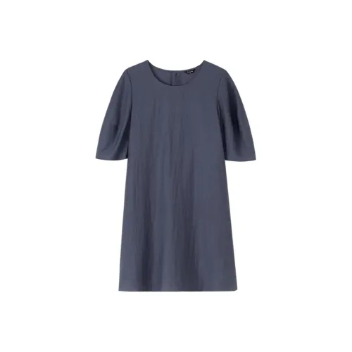 hacikis Короткий рукав Платье Женское Haley Синий