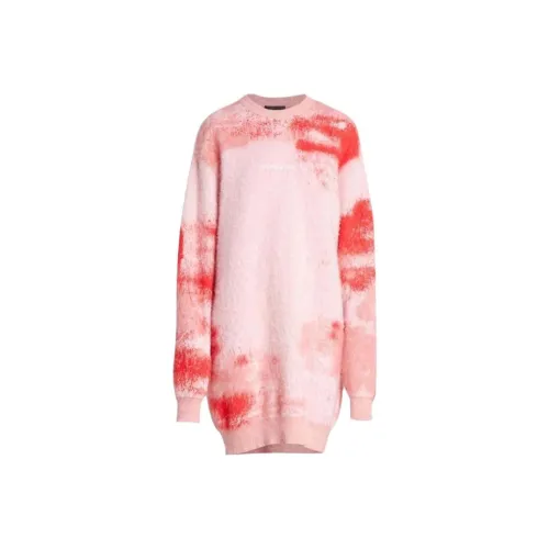 GIVENCHY Длинное платье с длинными рукавами женское розовое