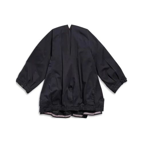 Платье Balenciaga FW23 Upcycled с длинными рукавами темно-синий длинный рукав свободный крой женское морской синий