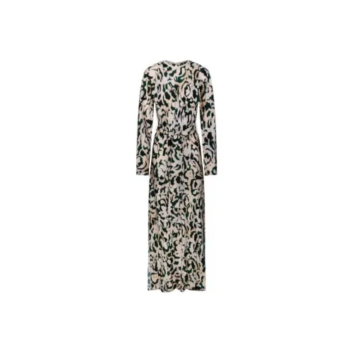 Forte Forte Длинное платье с длинными рукавами женское многоцветное