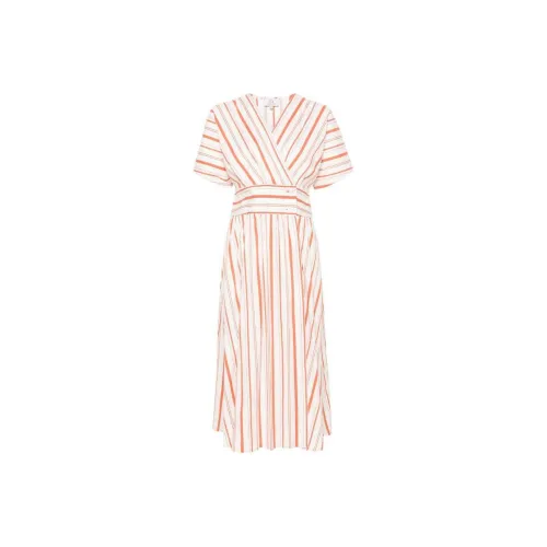 WOOLRICH SS24 Короткое платье с короткими рукавами цвет слоновая кость женское