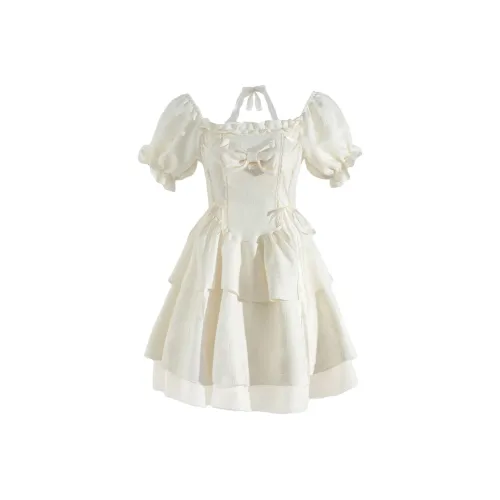 Vine Color Короткий рукав Платье Женское