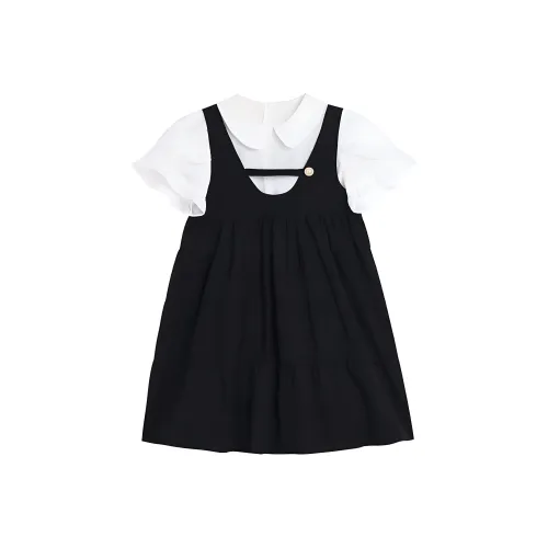 KEAB Короткий рукав Платье Женское Черное