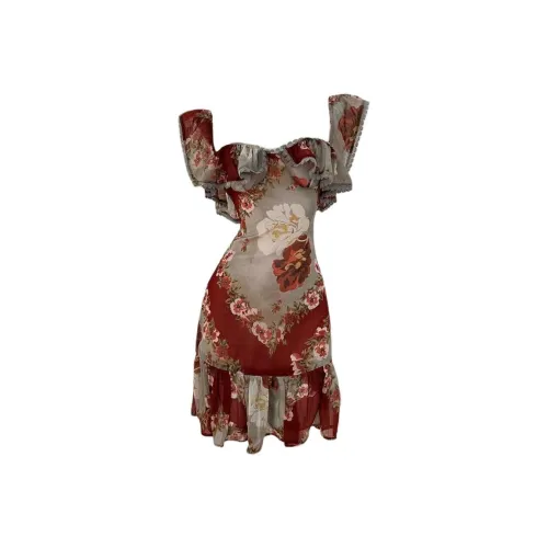 IQC Короткий рукав Платье Женское Цвет на изображении