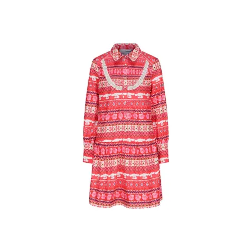 Tanni x Big-eared dogs Длинное платье с длинными рукавами женское многоцветное