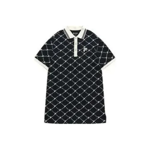 FILA FUSION FOB Series Короткий рукав Платье Женское Черное