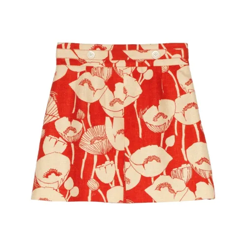 Gucci красная женская повседневная длинная юбка