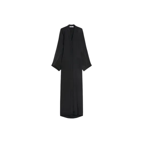 MaxMara Длинное платье с длинными рукавами женское черное