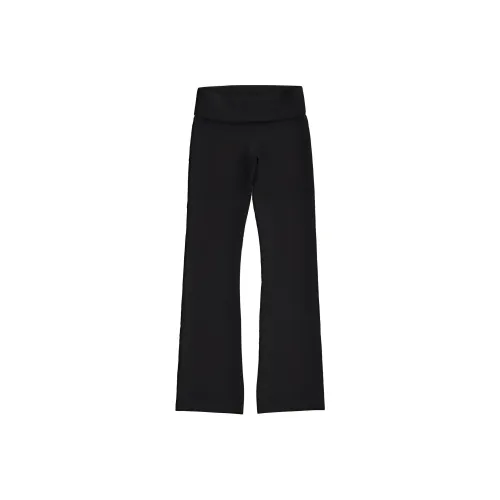 Victoria's Secret VS Хлопок Йога Foldover FLARE Леггинсы Черные Леггинсы Женские Черные