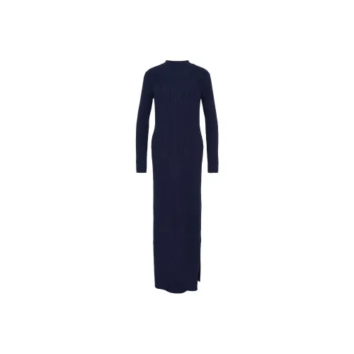 BARBOUR INGRID FW24 Длинное платье с длинными рукавами женское морской синий