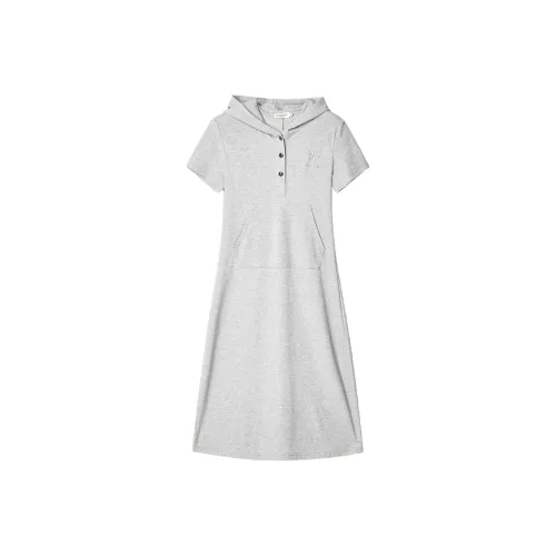 Bethine Короткий рукав Платье Женское Тихий Серый