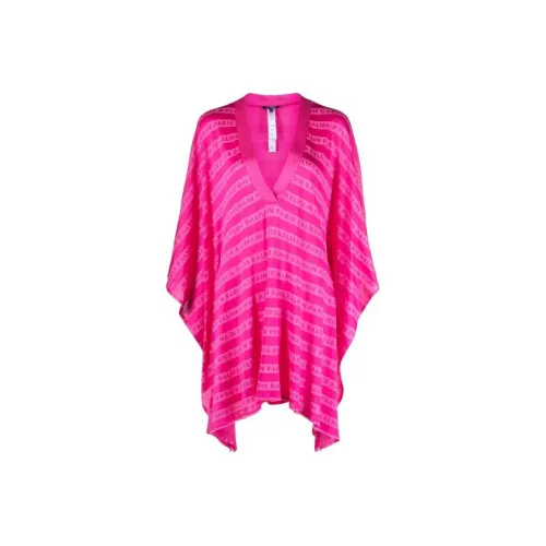 BALMAIN Персиково-розовый Женские Длинные Платья с Рукавами