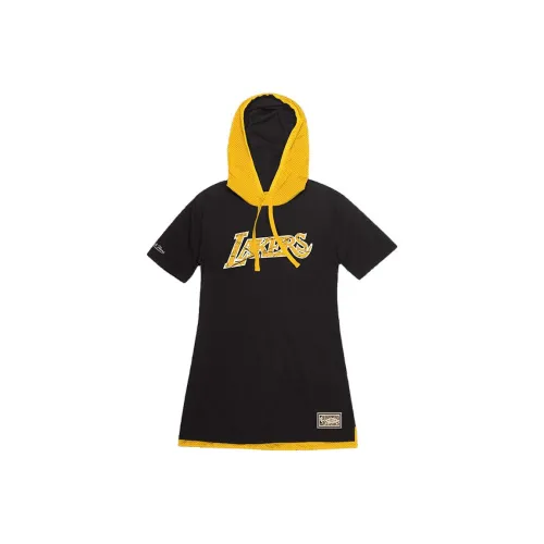 MITCHELL NESS Короткий рукав Платье Женское Черное