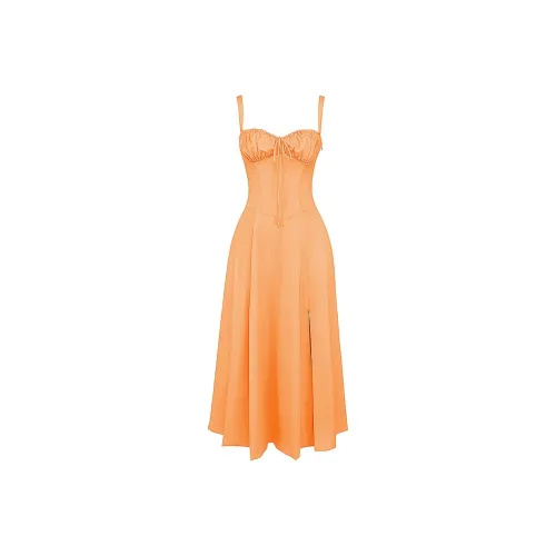 HOUSE OF CB Slip Платье Женское Оранжевое