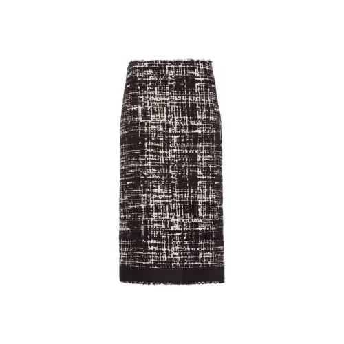 PRADA SS22 Повседневный Длинный Юбка Женские Черный
