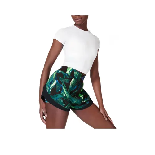 Sweaty Betty Повседневные шорты Женские Зеленый Пальма