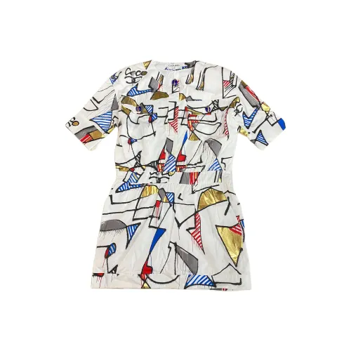 CHANEL Короткий рукав Платье Женское Белое