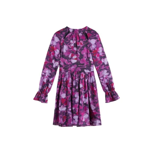 Ted Baker Фиолетовые Женские Длинные Платья с Рукавами