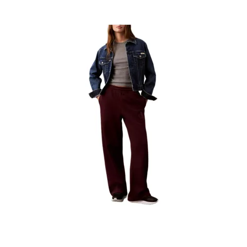 Calvin Klein Вязаные Спортивные Штаны Женские Темно-Красные