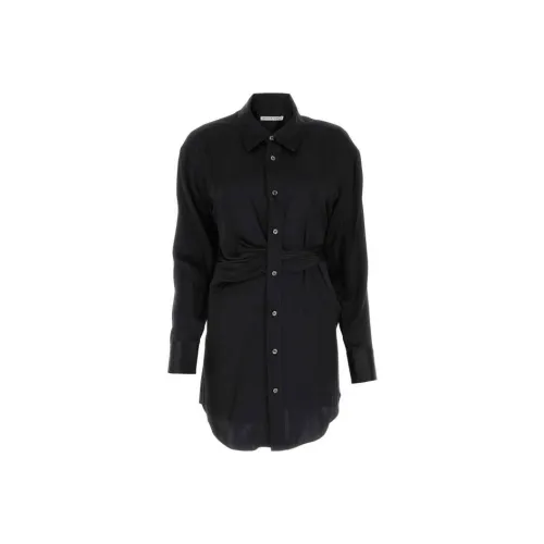 Alexander Wang Длинное платье с длинными рукавами женское черное