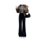 Флисовая подкладка, черный, стандартный [с карманом]