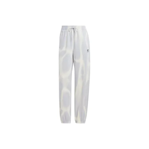 Adidas Originals Dye ALLOVER PRINT Joggers Вязаные Спортивные Штаны Женские Светло-Серый