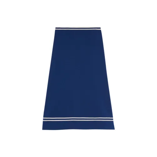 GUCCI Платье-миди средней длины женское синего цвета