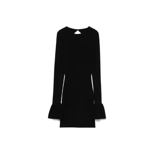 Rotate Длинное платье с длинными рукавами женское черное