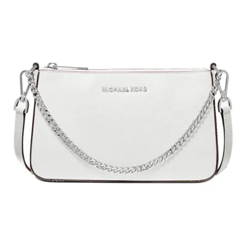 MICHAEL KORS Jet Set Saffiano кожа плечо сумка средний женский белый