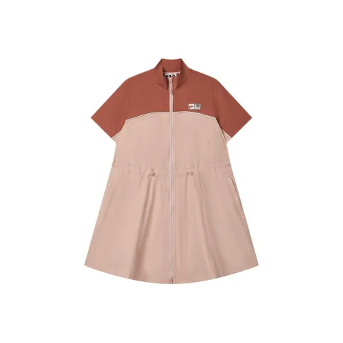 FILA ORIGINALE Fine Красно-бурый Женские Короткие Платья с Рукавами