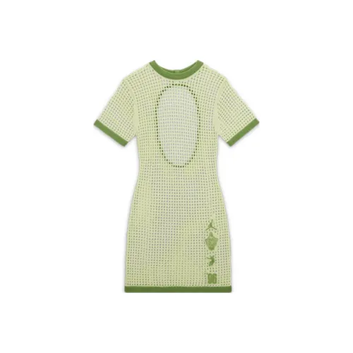JORDAN X UNION Зеленый Женские Короткие Платья с Длинными Рукавами