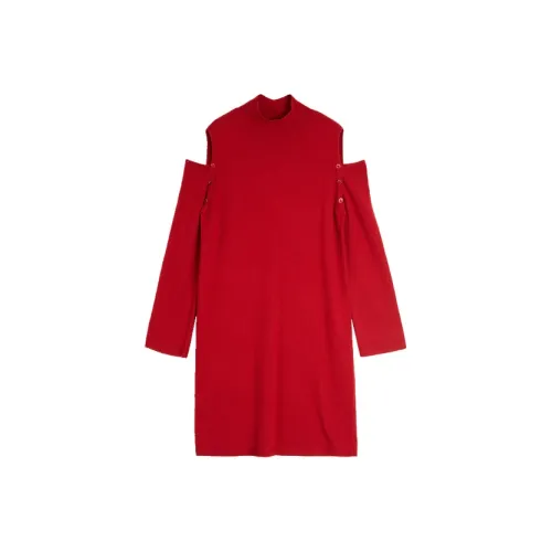 ELLE Длинное платье с длинными рукавами женское