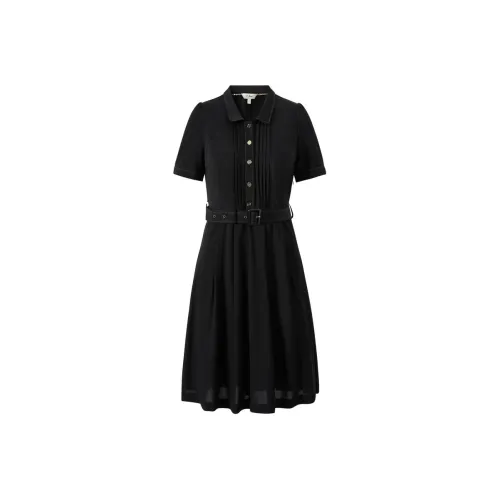 JZ. ANNAKRO Короткий рукав Платье Женское Без рисунка Черное