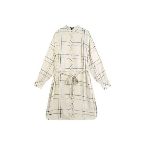 NAUTICA Длинное платье с длинными рукавами женское белое