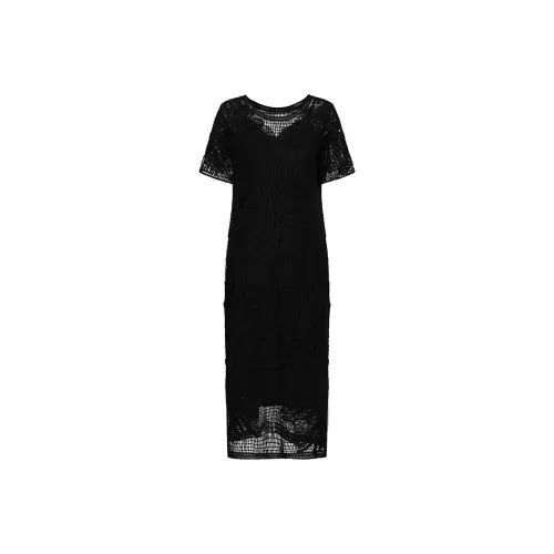 JZ. ANNAKRO Короткий рукав Платье Женское Без рисунка Черное