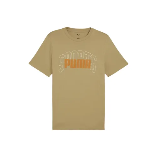 PUMA GRAPHICS Collegiate T Рубашка Мужская Светло-Коричневая