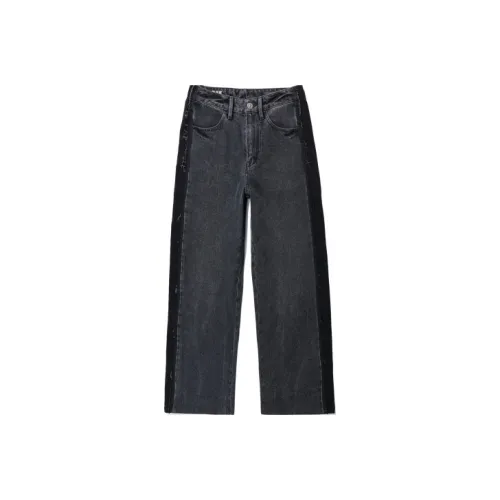 ABLE JEANS Винтажные промытые черные женские джинсы