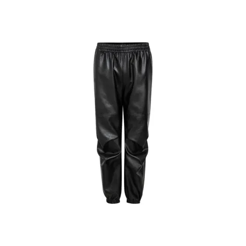 MASION WESTER Кожаные брюки женские черные