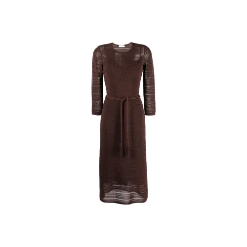 Zimmermann Коричневый Женские Длинные Платья с Рукавами