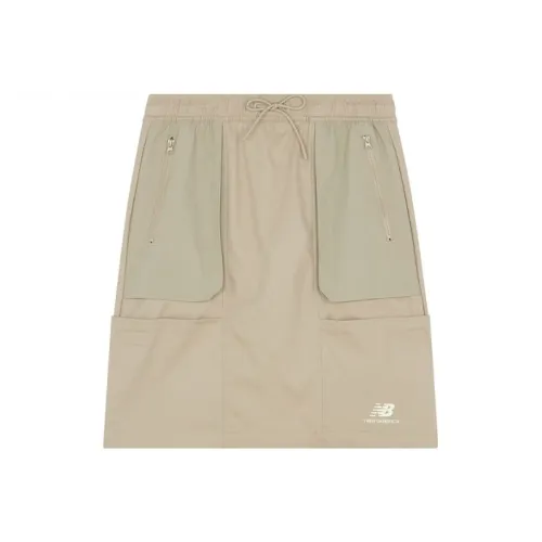 New Balance совместный бренд Повседневные короткие юбки Женские Светлый хаки