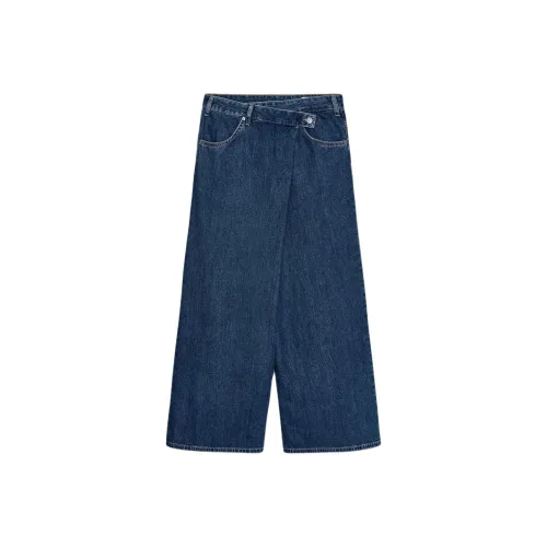 ZARA Морской синий Женские Джинсы